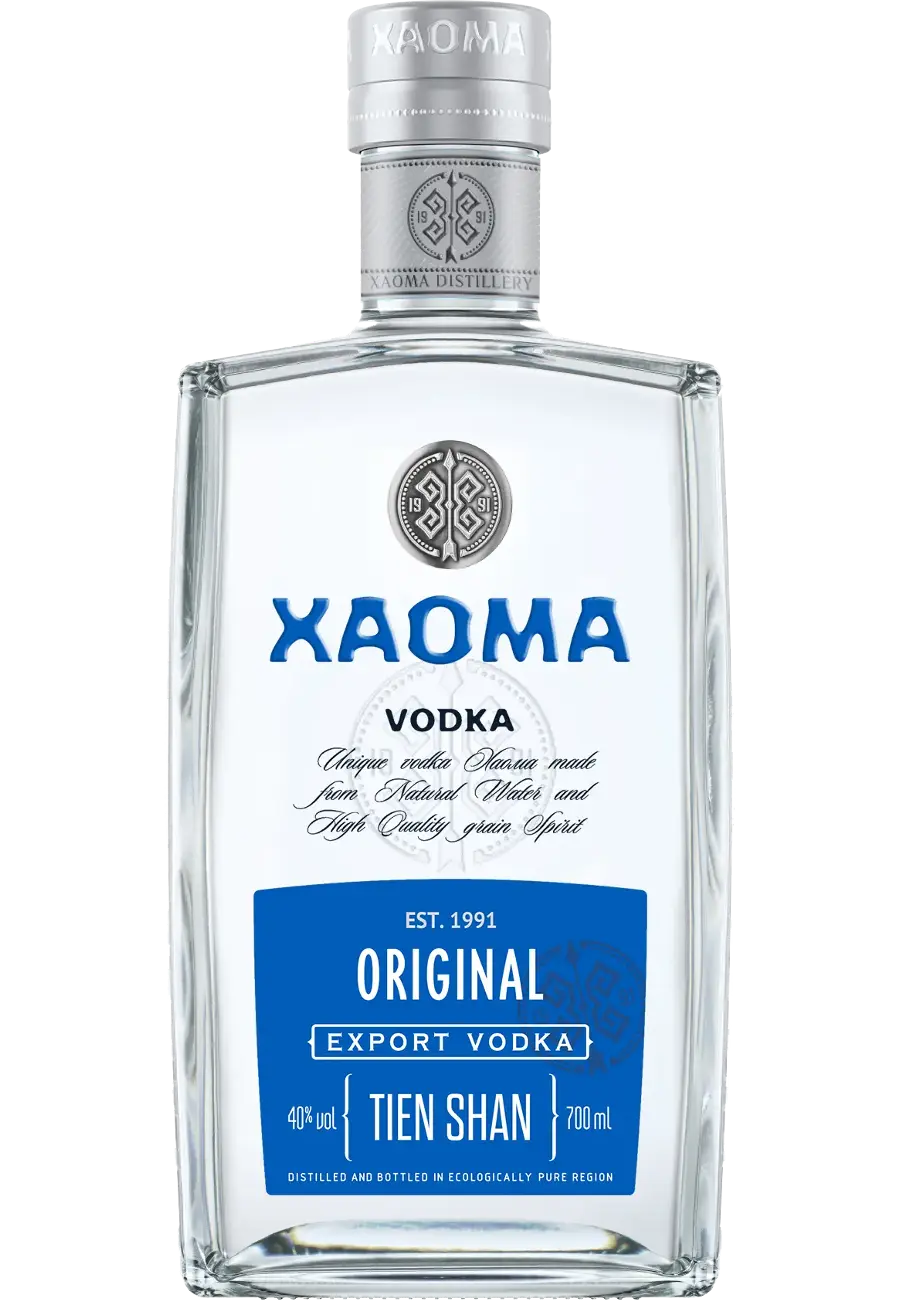 XAOMA Tien Shan vodka bottle