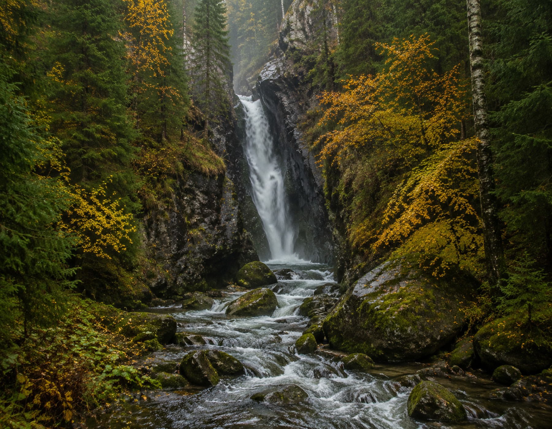 Turgen gorge waterfall